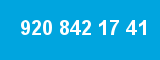 920 842 17 41 920 842 17 41